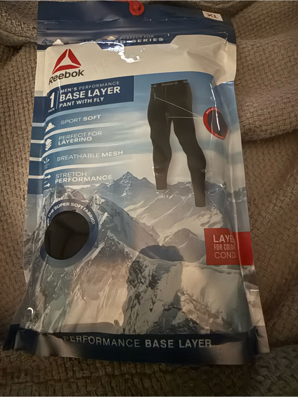 Reebok base layer pant with fly